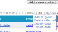 Export data