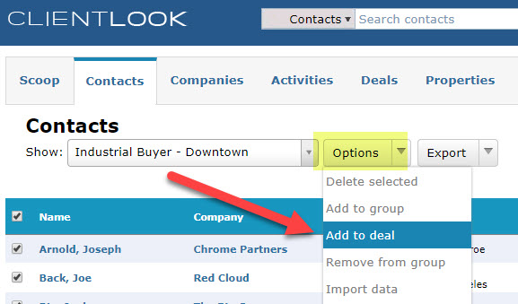 Multiple Contacts To A Deal In ClientLook_5