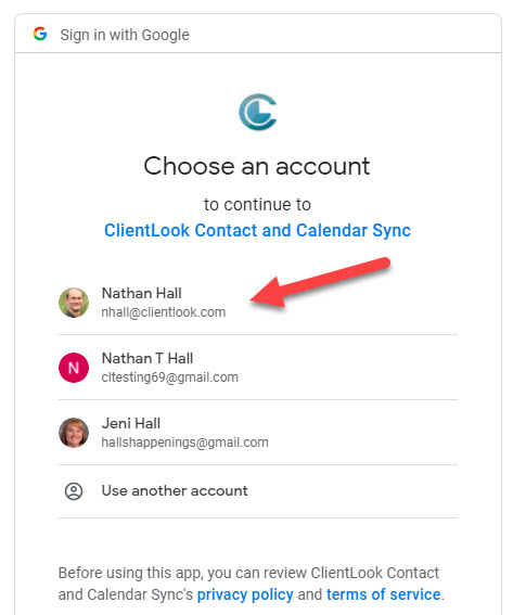 Sync ClientLook CRM with Google_2