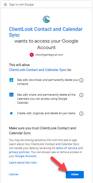 Sync ClientLook CRM with Google_3